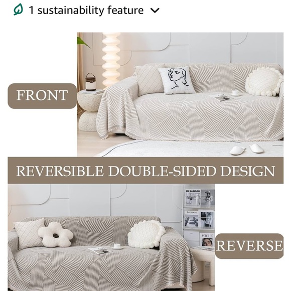 2 couch covers washed but never used size XL and L - Picture 7 of 8